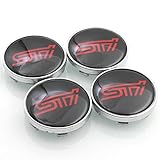 スバル SUBARU STI ホイール センター キャップ 4個セット 60mm おまけ付き ...
