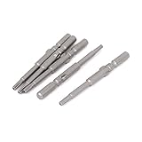 uxcell 磁気スクリュードライバー ビット 5mm直径ラウンドシャンク T10 磁気 トルクス T型ドライバービット 5本入り