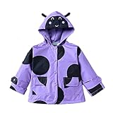 Candykids　女の子に ぴったり キッズ用 トレンチ コート 子供 アウター コート 防寒着アウター春・秋・冬 アウター コート (120cm, パープル)