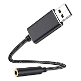 サムコス usb to 3.5mm オーディオケーブル USB外付け サウンドカード USBポート-3極（TRS）/4極（TRRS）3.5mmミニジャック変換ケーブル Windows/Vista/XP、Mac OS/X、Linux、PS4、Windows Surface 3 pro、Chromebook、Raspberry Pi等対応