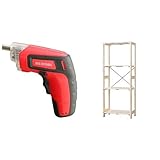 『電動ドライバー 充電式 RD110-R レッド』と『ラック ウッディラック 幅58.5×奥行35×高さ147cm クリア WOR-5315』のセット