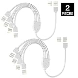 YOUKOYI 1 to 4 Y 信号分配器ケーブル SMD5050/3528/2835 4ピン RGB LEDストリップライト配電線 プラグ着脱可能な4Pin LEDテープライト用 分岐信号分配器ア