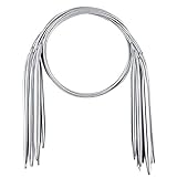 Kingsie 編み針 輪針 8サイズ 80cm 2mm-8mm ステンレス製 ミニ輪針 棒針 編み物ツール クラフト 手芸