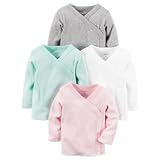 Carter's(カーターズ) 4パックキモノティ ピンク/グレー トップス長袖Tシャツ 6ヶ月【並行輸入】