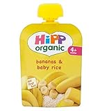HiPP Organic Bananas & Baby Rice 4+ Months 70g (Pack of 2) - ヒップ有機バナナ＆ベビー米4+ヶ月の70グラム (Hipp) (x2) [並行
