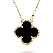 Amazon | クローバー ネックレス K18 イエローゴールド