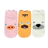 Pinksee 0 – 24ヶ月赤ちゃん男の子女の子乳児幼児アンチスリップスキッドソックス動物ノーショウクルー足首コットン滑り止め床ボートソックス