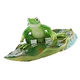 B Baosity カエル　装飾　浮き輪　葉　生き生き　全３種　池の装飾　長持ち　実用 - 緑スタイル2