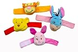 Soft Sound Toys Piglet-Pooh-Donkey-Tigger Set Of 4 Baby Wrist Rattles by na [並行輸入品]