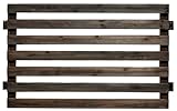 天然木製 ボーダーフェンス (アウトルック) 1枚 幅127cm×高さ76.6cm ダークブラウン JSBF-766DBR