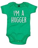 (私はハガー　環境保護者です。) I'm A Hugger, プリント　ベビースーツ - グリーン/白 12-18 ヶ月