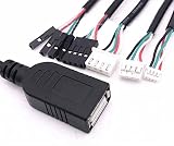 Moechando 端子付きUSBケーブル USB側：Aタイプオス・Aタイプメス （入荷予定あり） (USB側：Aタイプメス, 端子側：PH2.0mm4P)