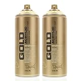 Montana GOLD Acrylic Spray Paint GOLDCHROME Pack of 2 Cans [並行輸入品]