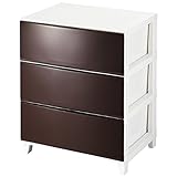 サンカ ルームス(ROOM'S) チェスト 3段 ワイド (幅54 奥行42) ブラウン RM-543(BR)