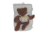 ふわふわフリースBaby Blanket with Novelty Bear オフホワイト CRBIvory