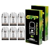 FOR 電子タバコ 交換用カートリッジ Caliburn GPP Integrated Coil Cartridge (side refill) 交換用POD カリバーン GPP カートリッジ 3ml Caliburn G4/G4 Mini/G3/GK3/GK3 TENET/G3 Lite/G3 Lite KOKO/G3 Pro/G3 Pro KOKO/G3 ECO対応ポッド ベイプ ニコチンフリー リキッドなし (0.6Ω、6個入り)