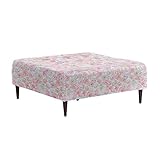 arne ベンチソファー 幅98cm 奥行98cm 高さ40cm 背もたれなし 2人掛け レトロ ベンチソファ Baggy Cube 4×4 花柄 ピンク