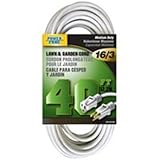 POWER ZONE OR883628 Extension Cord 16/3 SJTW Water Resistant, 40-Feet, White [並行輸入品]