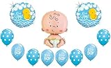 loonballoon Duck Diaper Polka Dots it 's A Boyベビーシャワー11 MYLAR &ラテックスバルーンセット