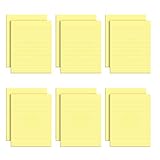 TOPS リーガルパッド リーガルパッド 8-1/2 x 11インチ ガムトップ カナリア 細罫 マージンなし 50枚 パッド1パック12パッド(7528)