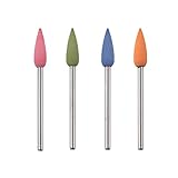 プロクソン(PROXXON) 軸付きゴム砥石4種セット 【砲弾型5.0mm 80・220・320・500番 軸径2.35mm】 No.26280