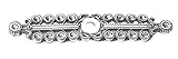 Carpe Diem Hardware 890-24C Cache with Small Elongated Escutcheon Made with Swarovski Crystals, Plat