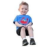Kunton 可愛い 高品質 2本の幼児の赤ん坊の男の子半袖動物のカニのプリントのトップス+ショートパンツの服セット (4T)