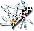VICTORINOX (ビクトリノックス) ナイフ ハントマン マッハ GoGoGo チェッカーフラッグ 1.3713.7-X4 キャンプ 【国内正規品 保証書付き】 ブラック/ホワイト 91㎜