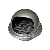 フジテックジャパン ステンレス 丸型フード付換気口 シルバー焼付塗装 100mm