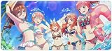 五等分の花嫁 超大型マウスパッド ミングマウスパッド デスクマット 人気 アニメ おしゃれ かわいい キーボードマット 折りたたみ可能 防水 滑り止 耐久性が良い プレイマット 快適操作性 パソコン 周辺機器 40x90cm 16x35.5inch