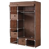 タンスのゲン カバー付き ハンガーラック 幅110cm 収納box3個付き ＨＣ-C1116BR　1821001700