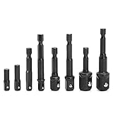 OtGo 8個ソケットビットアダプタドリルナットドライバー1 / 4 " 3 / 8 " 1 / 2 "電源延長バーセット