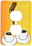 3dRose lsp_174527_6 image of 2 coffee cups with 2 figures intertwined - 2 Plug Outlet Cover [並行輸入品]