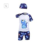 男の子水着　上下セット　帽子付け　３点セット　子供用品　キッズ水着　海川プール水遊び　水泳　スイミングゴグール　男児 水着　日焼け防止 UVカット