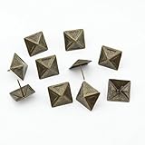 eMylo 30 x 30 mmメタルアンティークグリーンブロンズ[ピラミッド]ヘッドUpholsteryネイルDoornail Nai 20個パック