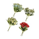 Dovewill 人工ユリシルク　人工フラワー　造花　装飾花　インテリア　4色（8つ）