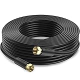 Postta アンテナケーブル 15M 同軸ケーブル S-5C-FB（RG6) 4K8K 地デジ・BS・CS・CATV放送対応 金メッキプラグ F型プラグ ブラック