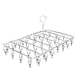 チチロバ(TITIROBA) オールステンレス ピンチハンガー 44ピンチ 角ハンガー 引っ張るだけ 予備ピンチ10個付