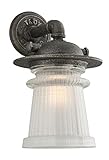 Troy Lighting Pearl Street 17.25"H 1-Light Outdoor Wall Light - Charred Zinc Finish with Clear Outer