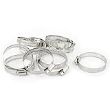 uxcell ホース･クランプ　ホースバンド　調節可能　 40mm-63mm　クランプパイプ　冷却ホース・フィッティング・クリップ　10個入り