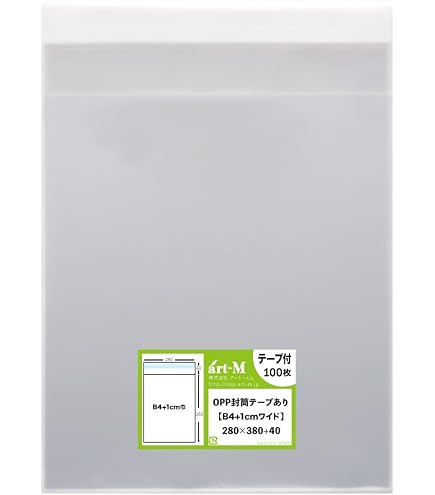 Amazon | 【filmhososhop】OPP袋 B4テープ付 (1000枚)（270×380+40mm
