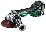 HiKOKI(旧日立工機) 18V コードレスディスクグラインダ 充電式 砥石径125mm 6.0Ahリチウムイオン電池・急速充電器・ケース付 G18DBBVL(LYPK)(L125)