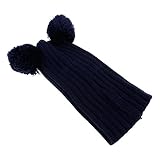 赤ちゃん冬帽子　可愛い　ベビー　子供着　編み物　ウール　ボール帽子　暖かい　手作り　ファッション　ブルー