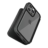 Premium Style iPhone15ProMax 対応 ガラスフリップケース ブラック PG-23DGF01BK