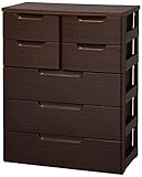 アイリスオーヤマ マルチユースチェスト 5段(木目ブラウン) MU-7234(BR) 返品種別A