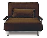 大川家具 関家具 ソファベッド (幅97cm/素材 布) 折りたたみ式 ブラウン 160448