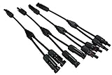 VIKOCELL MC4 Y分岐ソーラーパネルコネクタアダプタ1M2F+2M1F（2 ペア )