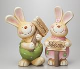 陶器カントリーラビット　ミロラビット　ウェルカムボード　2個セット