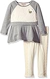 Juicy Couture Baby Girls' 2 Piece Tunic and Pant Set with Lace Trim Gray 24 Months [並行輸入品]
