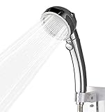 シャワーヘッド　節水シャワーヘッド 節水50％ 低水圧対応 増圧機能 ストップボタン 3階段モード切り替え 極細ソフト水流 水漏れ防止 軽量 取付簡単 国際汎用基準G1/2 ホワイト　耐熱温度:60℃